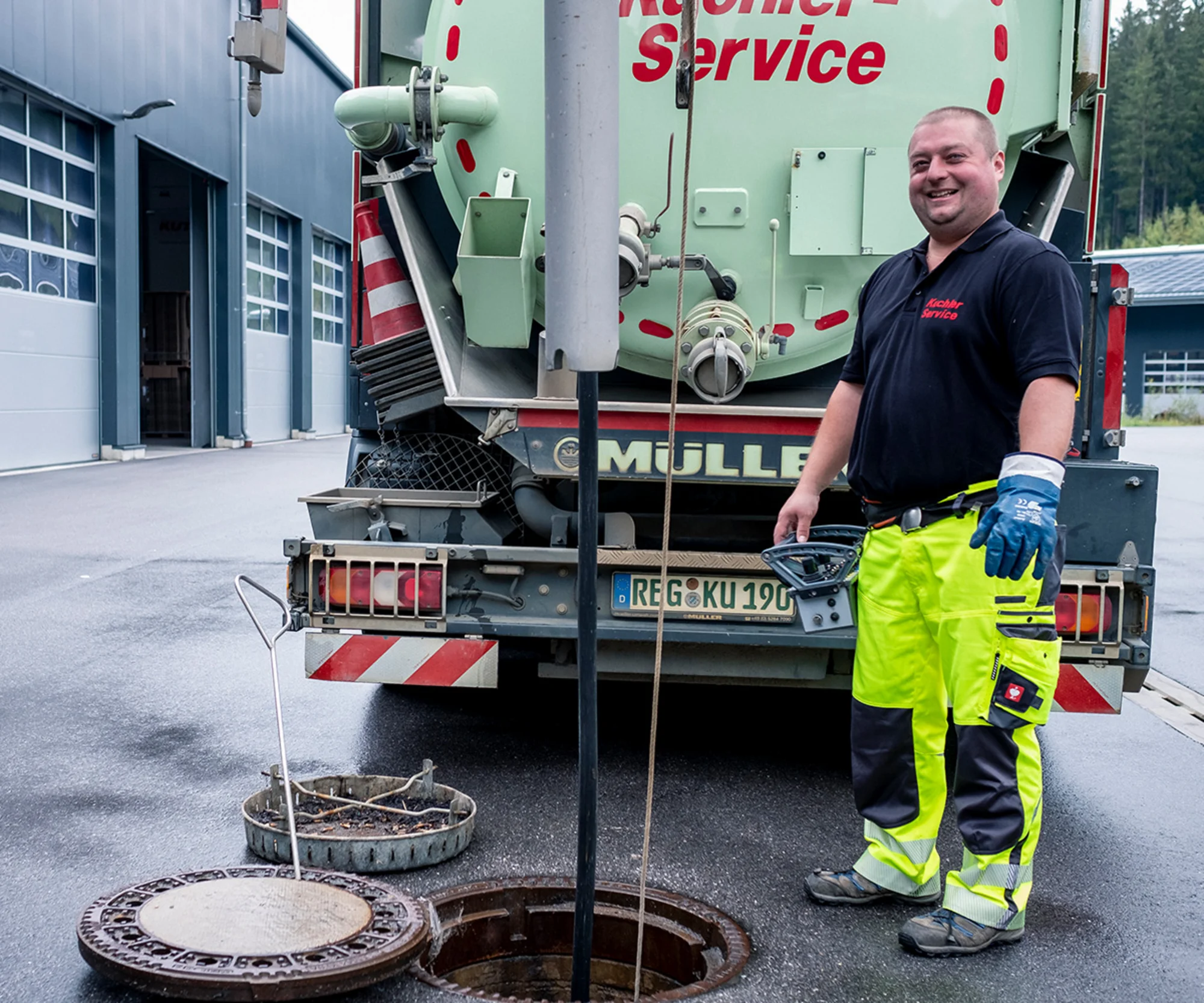 Kanalreinigung mit Hochdruckreinigung in Perkam